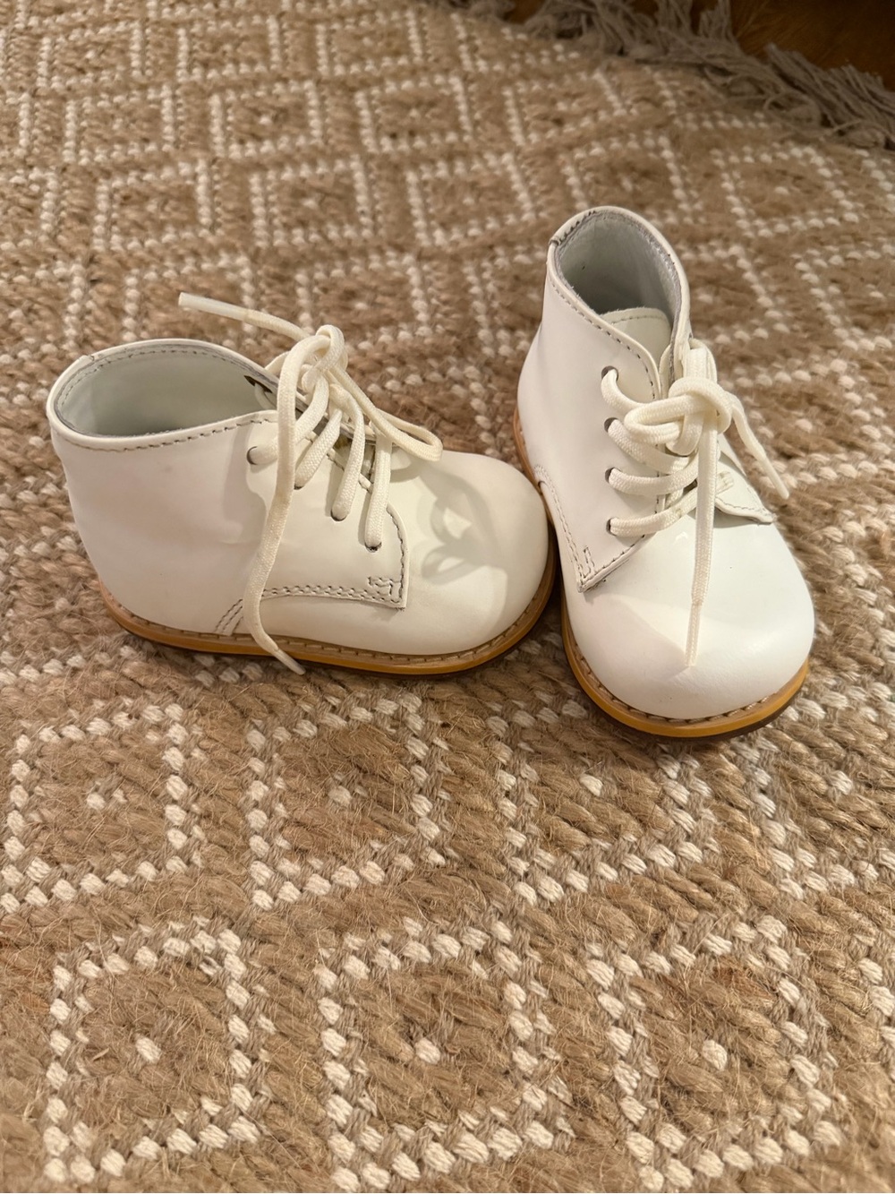 Josmo White Lace-Up Baby Walker Boots